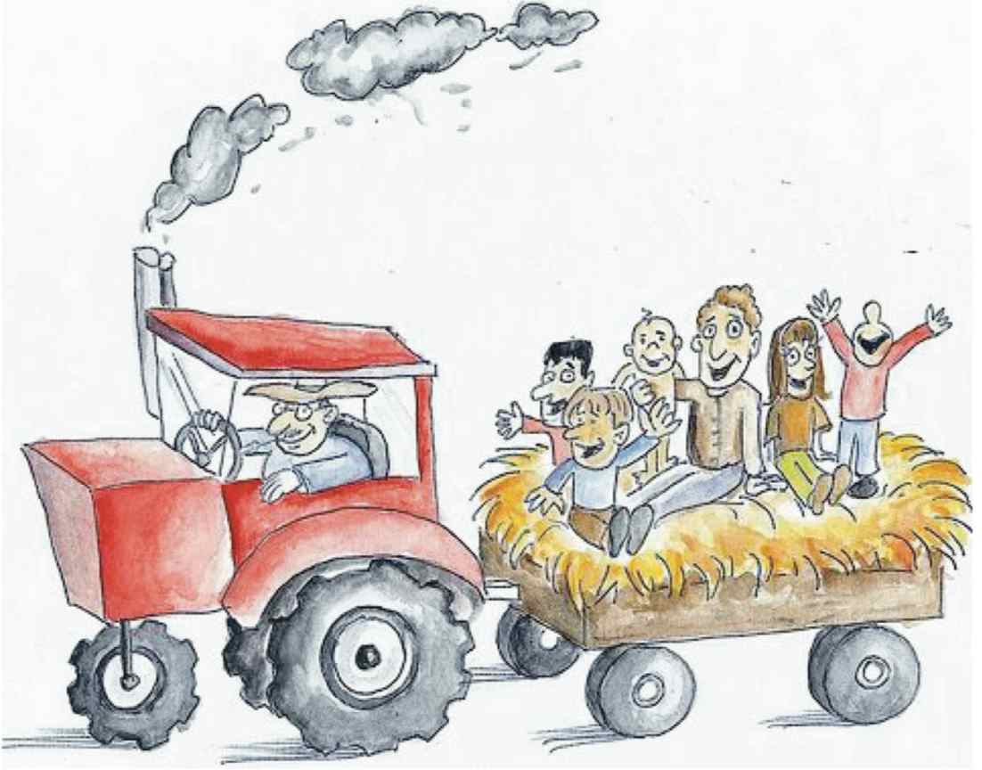 The fun begins with a hayride…